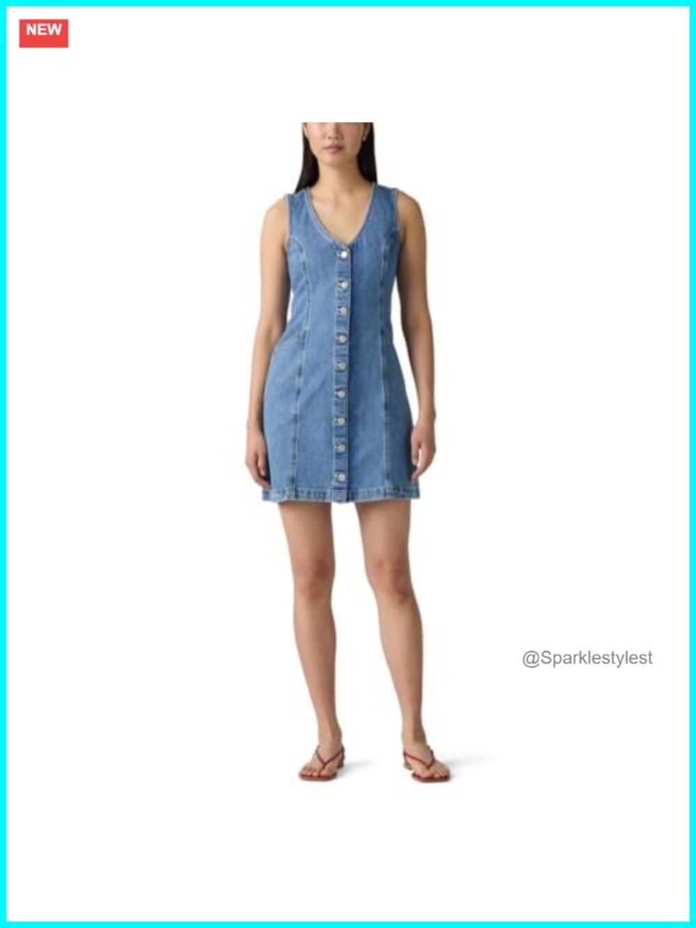 Womens Vianna Vest Dress Button-Up Sleeveless V-Neck Sheath